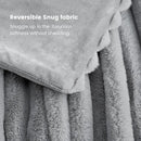 Cozy Bliss Faux Fur Throw Blanket for Couch, Cozy Warm Plush Striped Blanket for Sofa Bedroom Living Room,50 * 60 Inches Grey by CozyNest Decor