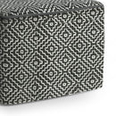 Briella - Square Woven Outdoor / Indoor Pouf - Gray / White by Unique Piece Furniture