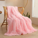 XeGe Luxury Faux Fur Blanket, Pink Soft Big Fluffy Throw, Shaggy Plush Decorative Cute Girls Furry Bed Throw, Fuzzy Blanket for Couch Bedroom Living Room, Pink, 60x90 by CozyNest Decor