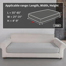 Couch Cushion Covers for Sectional Sofa, Stretch Soft Sofa Slipcovers Washable Wear-Resistant Universal Furniture Protector for Living Room(1 Piece Large Cover, Light Gray) by CozyNest Decor