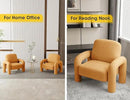 Modern Sherpa Accent Chair, Teddy Upholstered Arm Single Sofa, Cozy Fluffy Reading Chair for Living Room, Bedrooms, Corner (Yellow) by CozyNest Decor