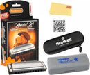 Hohner Special 20 Harmonica - Key of E Flat Bundle with Carrying Case, Pouch, Online Manual, and Austin Bazaar Polishing Cloth by TinyTreasures Baby Boutique