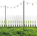 LOPANNY String Light Poles for Outside - 2 Pack 9.8FT Poles for Outdoor String Lights, Outdoor Light Poles for String Lights Hanging - Backyard, Garden, Patio, Deck Lighting Stand for Parties, Wedding by GreenHaven Gardens
