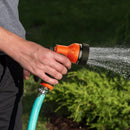 AUTOMAN-Garden-Hose-Nozzle,ABS Water Spray Nozzle with Heavy Duty 7 Adjustable Watering Patterns,Slip Resistant for Watering Plants,Lawn& Garden,Washing Cars,Cleaning,Showering Pets - Orange by GreenHaven Gardens