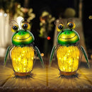 2 Pack Solar Lanterns Outdoor Waterproof Frog Hanging Solar Lantern, LED Glass Jar Outdoor Lanterns, Garden Lantern Lights for Yard Tree Table Xmas Metal Decoration by GreenHaven Gardens