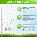 White Marking Flags 1000 Pack - 4x5x15 Inch White Flags for Yard - Markers For Lawn, Irrigation, Landscaping, Survey & Sprinkler Head Marking by GreenHaven Gardens