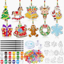 30 Sets Suncatchers Window Art Kits, DIY Sun Catchers Bulk Crafts Paint Your Own Window Ornaments for Boys Girls Classroom Home Party Birthday Activity Decor(Christmas Style) by GreenHaven Gardens
