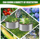 17" Tall Elevated Round Metal Rised Garden Bed- 3.3'x3.3' in Size and 0.8MM Thick Durable Planter Box for Vegetables Flowers Succulent at Patio/Garden Outdoor (Silver, 3.3FT Diameter) by GreenHaven Gardens