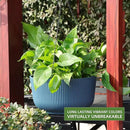 Dexceder 8.75 Inch Self Watering Hanging Planters Indoor Outdoor, Thickened Hanging Basket Flower Plant Pot (2 Pack, Deep Blue) by CozyNest Decor