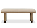 Tristan - Upholstered Backless Bench With U-Shaped Legs - Swiss Coffee by Unique Piece Furniture