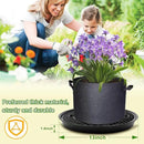 4-Pack Self-Watering Fabric Pot Base, Auto-Irrigation Water Delivery System for Plant Growth Bags, Automatic Watering Plant Saucer for Fabric Planters by GreenHaven Gardens
