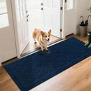 BEQHAUSE Dirt Trapper Door Mat 24" x 60", Doormat Non-Slip Entryway Rugs Washable, Dog Door Mat Stain Resistant and Absorbent Welcome Floor Mat for Front Back Door, Muddy Wet Shoes & Paws, Navy Blue by CozyNest Decor