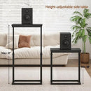 TUTOTAK End Table, Side Table, Tall Couch Table, Sofa Table, Living Room, Bedroom, Black TB01BK083 by CozyNest Decor