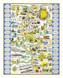 Vintage Map of Denison University, 1938