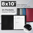 Dunwell Photo Album 8x10 (Black) with Mounting Paper, 8 x 10 Photo & Art Portfolio Presentation Binder, 24 Clear Sleeves Display 48 Pages, Professional Photography Book for Portraits, Artwork by TinyTreasures Baby Boutique