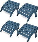 KINGYES Folding Adirondack Ottomans Set of 4 for Adirondack Chair, Navy by GreenHaven Gardens