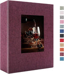 Vienrose Photo Album 4x6 100 Pages Photos Linen Cover Picture Book with Front Window for Baby Wedding Children by TinyTreasures Baby Boutique