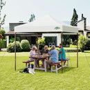 COBIZI 10x10 Pop Up Canopy Tent Heavy Duty with 4 Sidewall, Commercial Outdoor Easy Pop Up Gazebo for Party Wedding All Weather Waterproof UV 50+ with Carry Bag(Leg Upgraded),White by GreenHaven Gardens