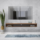 Pmnianhua Floating TV Shelf, 63" Wall Mounted TV Stand Console for Bedroom & Livingroom (Walnut) by CozyNest Decor