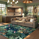 LIVEBOX 6x9 Jungle Dark Rug Dining Room Rugs for Under Table, Soft Modern Green Rugs for Living Room, Washable Kids Rug for Boy Bedroom, Non-Skid Kids Carpet Playmat for Play by CozyNest Decor