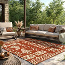 WILDROOTS 4x6 Feet Plastic Exotic Red Outdoor Rug, Stain Resistant Waterproof Reversible Outdoor Patio Rug, Fade Resistant Camping Rug by GreenHaven Gardens