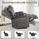 Recliner Chair Rocker Modern Ergonomic Lounge 360 Degree Swivel Single Sofa Seat Living Room Lounge Recliners on Clearance Foam Filling by CozyNest Decor