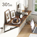 10 Inch Deep Floating Shelves, Floating Shelf 16 Inch Long, 16"W x 10"D Wall Shelves Set of 2, Deep Shelf for Books, Wide Floating Shelves for Bahtoom, Living Room, Kitchen, Rustic Brown by CozyNest Decor