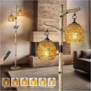 68.5" Rustic Farmhouse Remote Control Switch Birch Tree Floor lamp with Bird Nest Lantern Shade Vintage Standing Lamp for Living Room Bedroom Hotel Bar Office Wood House(Bulb Included) by CozyNest Decor