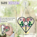 KY&BOSAM Heart Suncatcher I Love You Glass Panels for Window Hangings Wind Chime with Pressed Flower Heart Embedded in Glass Mom Gifts Birthday Gifts for Women Mother`s Day Valentine`s Christmas Decor by GreenHaven Gardens