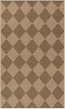 Lahome Checkered Easy Jute Indoor Outdoor Rug, 3x5 Washable Nature Rug for Entryway Living Room Indoor, Farmhouse Non Slip Checkerboard Carpet for Entry Guestroom Deck by CozyNest Decor