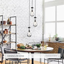 3-Light Raindrop Pendant Light Fixtures, Black Glass Pendant Lighting, Teardrops Modern Hanging Light for Entryway Foyer Kitchen Island Dining Living Room Hallway by CozyNest Decor