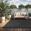 Washable Indoor Outdoor Rug 9x12 Weather Resistant Area Rugs Modern Solid for Porch Deck Balcony Backyard Patio Outside Carpet (9 X 12 Dark Grey) by CozyNest Decor