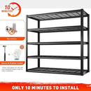 REIBII 48.2''W Garage Shelving Heavy Duty Metal Shelving 3000LBS Storage Shelves Adjustable Metal Shelves Industrial Garage Shelf for Warehouse Basement, 4 Pack by GreenHaven Gardens