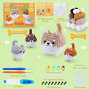 Crochet Kit for Beginners- 4 PCS Fat Shiba Inu Crochet Kits for Adults, 4PCS Corgi Dog Crochet Animal Kit with Step-by-Step Video Tutorials, Yarn, Crochet Hook, Instructions DIY Knitting Kit by TinyTreasures Baby Boutique