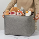 DULLEMELO Grey Storage Baskets for Organizing 2 Pack 16"x12"x12" Fabric Shelf Baskets for Gifts Empty Large Storage Organizer for Closet,Clothes,Toys,Bedroom (Grey) by TinyTreasures Baby Boutique