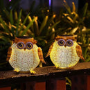 2 Pack Hanging Solar Lanterns - Garden Light Waterproof Metal Decorative Solar Lantern Lights Outdoor for Patio Yard Table Pathway with Owl Pattern by CozyNest Decor