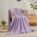 EMME Cotton Throw Blanket for Couch Soft Muslin Blankets 50"x60" Lightweight Breathable Blanket All Season Gauze Blanket, Lavender by CozyNest Decor