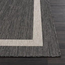 CAMILSON Outdoor Rug 10x14, Large Modern Outside Rugs for Patios Porches Waterproof Durable Washable Non-Shedding, Easy-to-Clean Indoor Outdoor Area Carpet (10 x 14, Bordered - Dark Gray/Light Gray) by CozyNest Decor