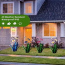 Upgraded Large Metal Yard Art, Agave Plant Yard Decorations Outdoor Sculpture, Flowers for Outside, Waterproof Outdoor Garden Decor (Purple + Blue Flower) by GreenHaven Gardens