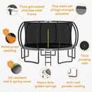 JUMPZYLLA Trampoline Outdoor 8FT 10FT 12FT 14FT 15FT 16FT with Enclosure and Ladder, ASTM Approved Recreational Trampoline for Kids and Adults, Anti-Rust Coated Frame by TinyTreasures Baby Boutique