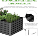 8x4x2 ft Raised Garden Bed, Large Metal Planter Raised Beds, Planters for Outdoor Plants for Vegetables, Flowers, Herbs, Fruits, and Succulents.Black by CozyNest Decor