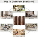 6 Panel Pegboard Room Divider, 5.6Ft Pegboard Display Folding Privacy Screens, Wood Room Divider Peg Board Display Freestanding for Trade Show Craft Show Home Wall Organizer, Brown by CozyNest Decor
