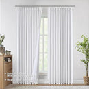Vision Home White Pinch Pleated Full Blackout Curtains 60 inch Wide Thermal Insulated Window Panels 102 inch for Bedroom Living Room Darkening Pinch Pleat Drapes with Hooks Back Tab 60" Wx102 Lx1 by CozyNest Decor