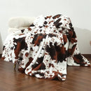 RYNGHIPY Cow Blanket Lightweight Soft Cow Print Sofa Bed Travel Blankets Warm Coffee Cow Throw Blanket for Baby Kids Girls Boys Adults (Coffee, 63''x79'') by CozyNest Decor