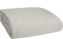BELIZZI HOME 100% Cotton Bed Blanket, Breathable Bed Blanket Full Queen Size, Cotton Thermal Blankets Full Queen, Perfect for Layering Any Bed for All Season, Light Grey by CozyNest Decor