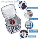 Breastmilk Cooler Bag with Ice Pack Fits 6 Baby Bottles Up to 9 Ounce, Baby Bottle Bag with Shoulder Strap for Nursing Mom Daycare, Cow by TinyTreasures Baby Boutique