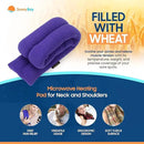 SunnyBay Microwave Heating Pad for Neck and Shoulders, Versatile Bean Bag Moist Heating Pad, Microwavable Neck Wrap, Weighted Hot or Cold Therapy, Made in USA (Purple) by CozyNest Decor