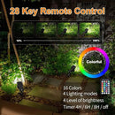 RGB Christmas Outdoor Spot Lights with Timer(4/6/8H), 12V 5W Metal case Color Changing Spot Light Outdoor Garden Yard Lawn Landscape SpotLights IP65 Waterproof, 1 Lights by GreenHaven Gardens