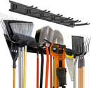Charmount 96" Garage Storage Wall Organizer with 1200lbs, 12 Hooks Broom Holder Wall Mount, Garden Tool Organizer, Easy Installation Tool Storage to Accommodate Brooms, Hoses, Yard Tools and More by GreenHaven Gardens