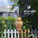 Solar Lanterns Outdoor Waterproof, Hanging Solar Lantern Garden Decor, Metal Moroccan Decorative Solar Garden Lights for Yard, Patio, Lawn, Porch, Unique Housewarming Gifts, Copper by GreenHaven Gardens